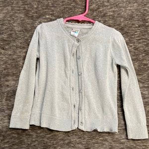 🔴Free if bundled Healthtex 4T Girls button up cardigan ❤️ gray & silver sparkle